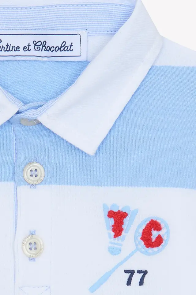 Uzun Kollu Polo T-Shirt Mavi - 2Y