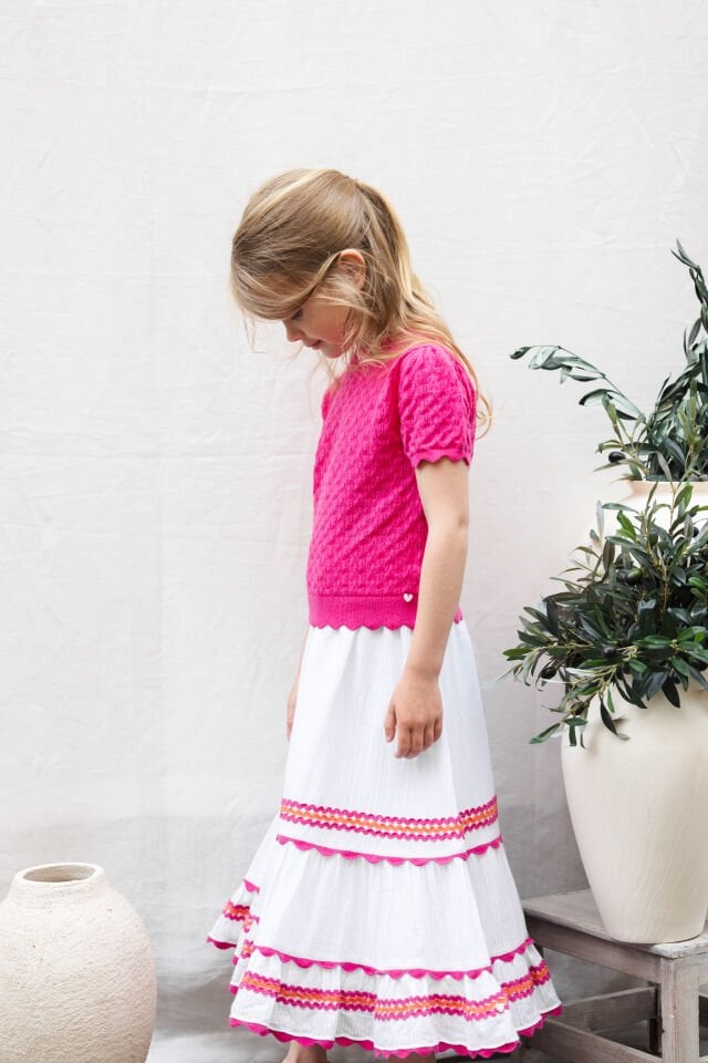 Fistolu Maxi Etek Blanc - Beyaz - 6Y