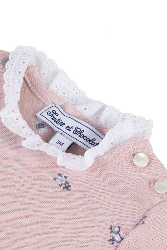 Çiçek Aplikli Sweatshırt Lila - 1Y