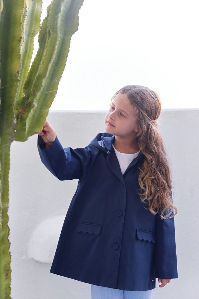 Kapüşonlu Coton Trenchcoat