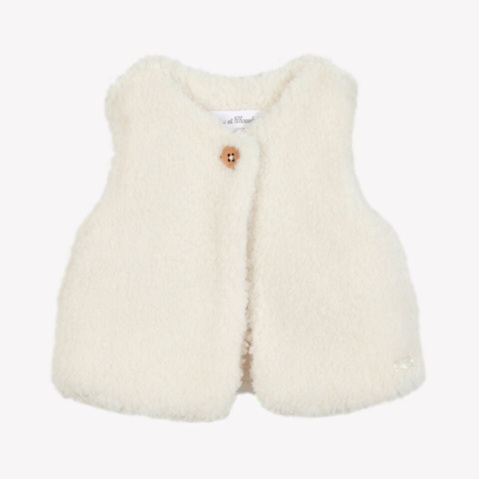 PELUŞ YELEK Ekru - 6M