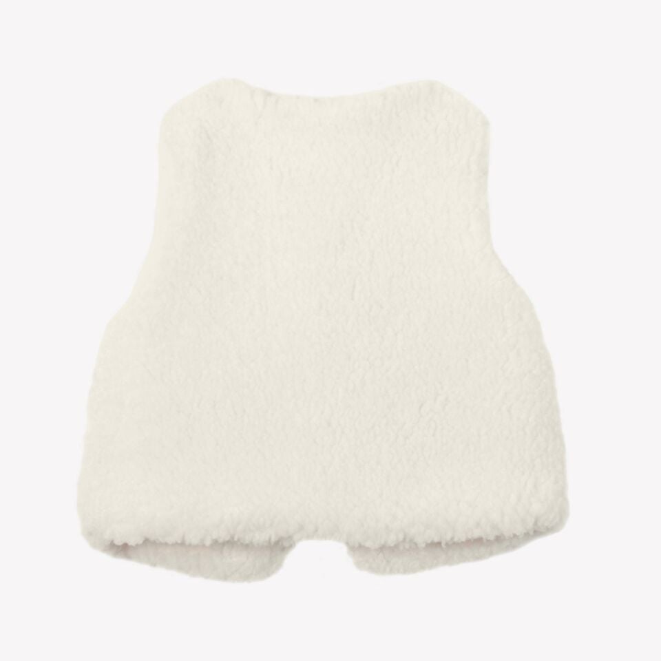 PELUŞ YELEK Ekru - 6M