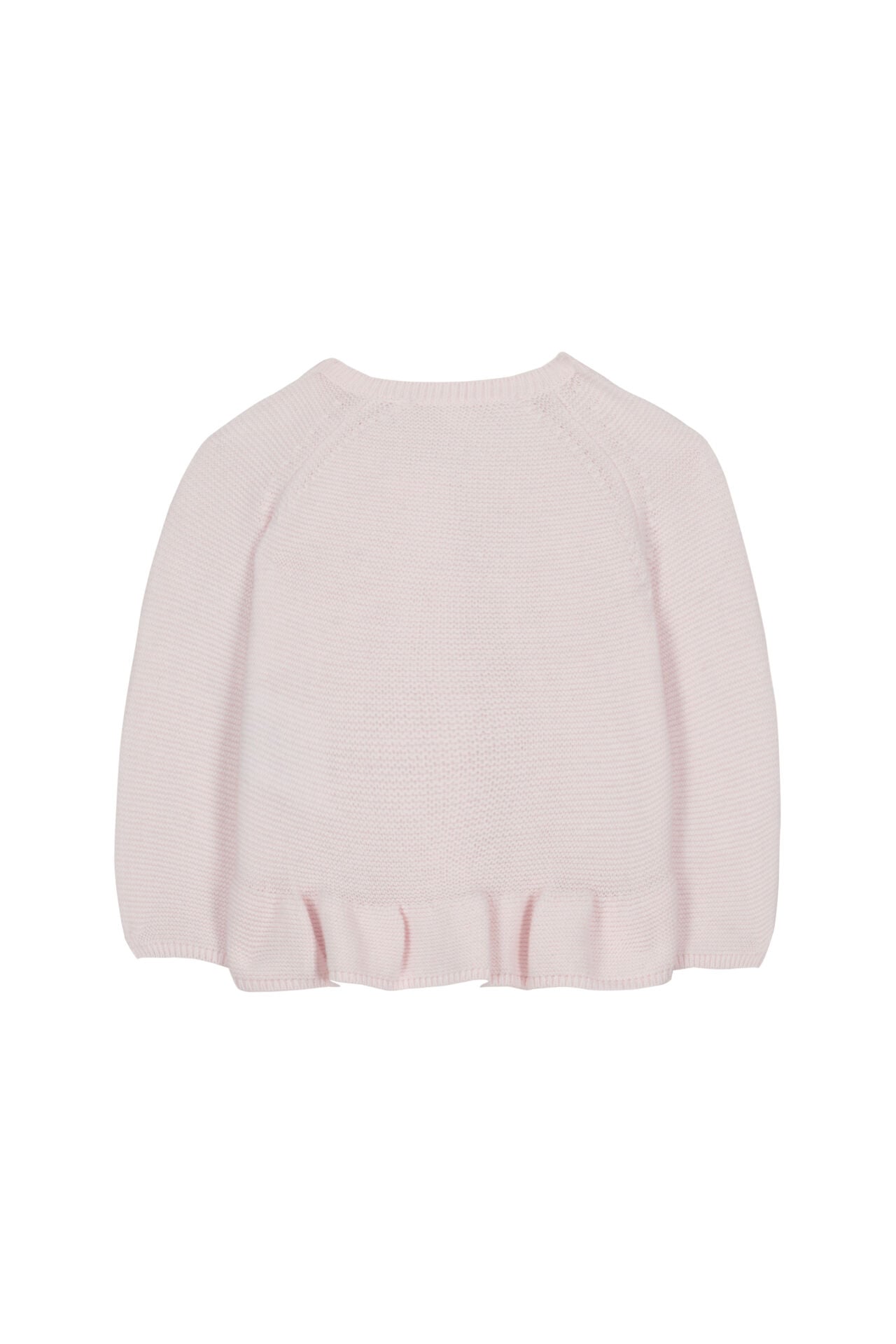 Düz Renk Triko Hırka Rose pâle - 18M