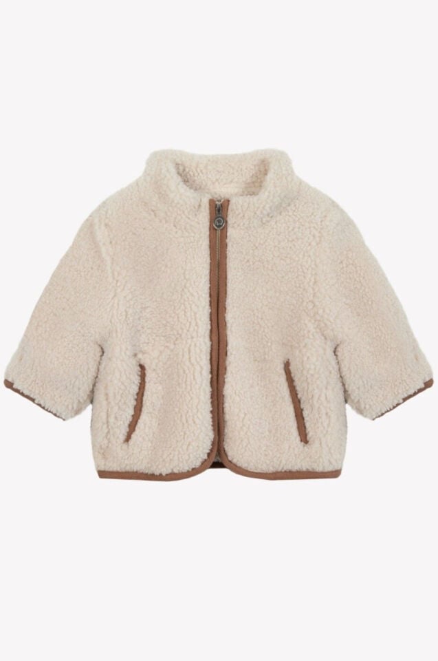 Muflonlu Sweat Ceket Bej - 2Y