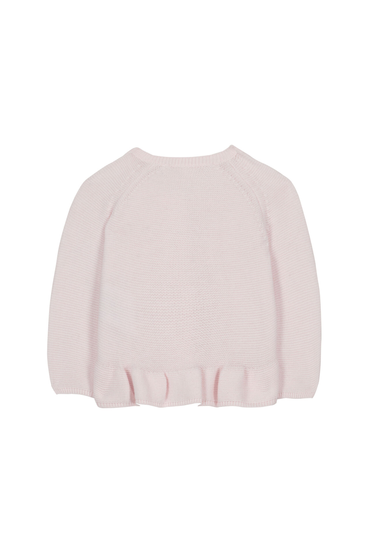 Düz Renk Triko Hırka Rose pâle - 6M