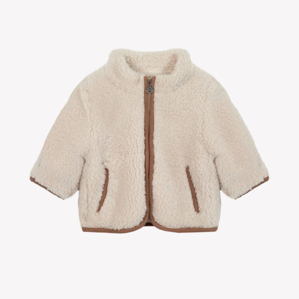 Muflonlu Sweat Ceket Bej - 3Y