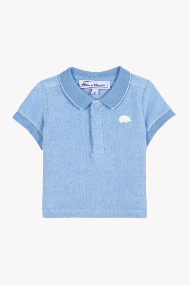 Kısa Kollu Polo Yaka T-Shirt Mavi - 2Y