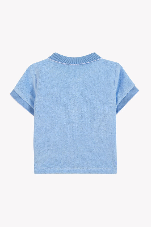 Kısa Kollu Polo Yaka T-Shirt Mavi - 2Y