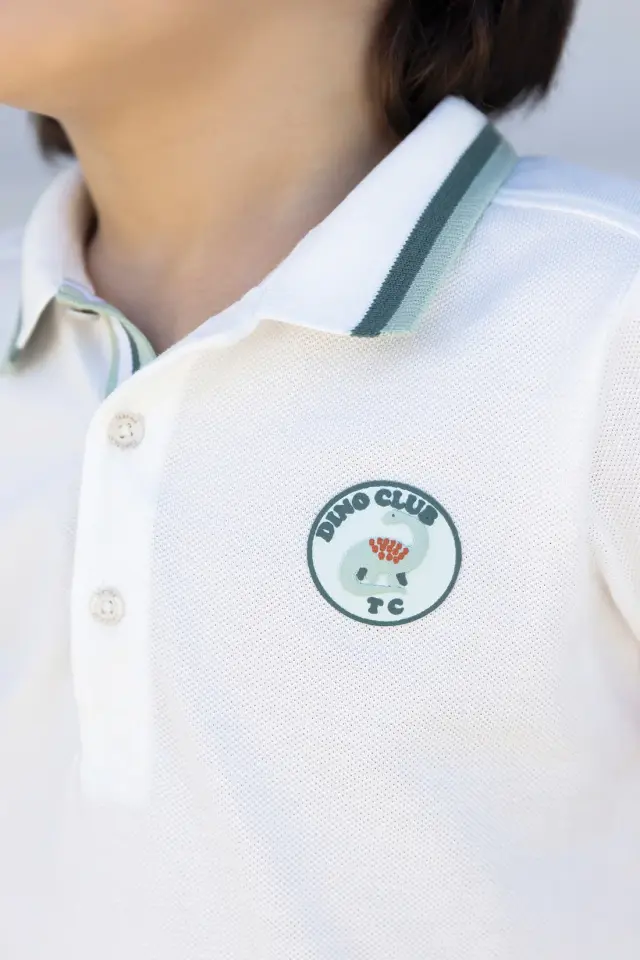Kısa Kollu Polo Yaka T-Shirt Nacre - 2Y
