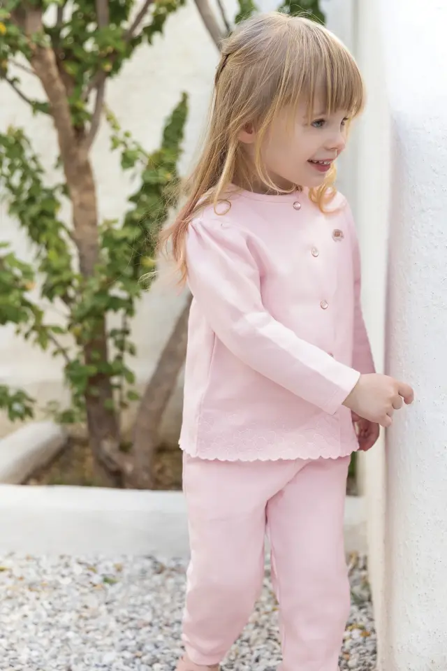 Coton Jogging Rose pâle - 3Y