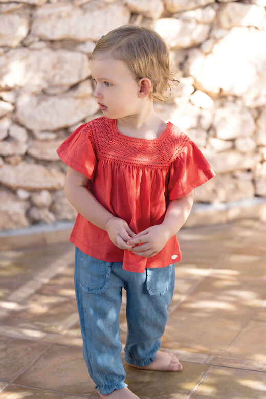 T-Shirt Bougainvillier - Begonvil - 2Y