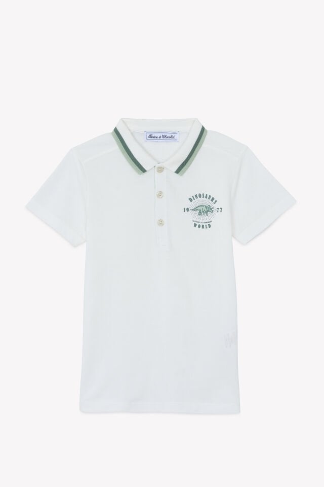 Kısa Kollu Polo Yaka T-Shirt Nacre - 8Y