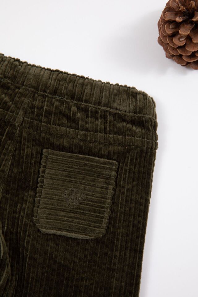 fitilli kadife PANTALON Yeşil - 1Y