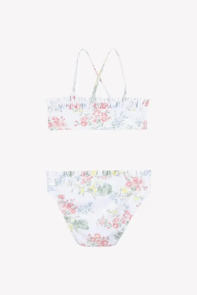 Çiçek Desenli Bikini Nacre - 5Y