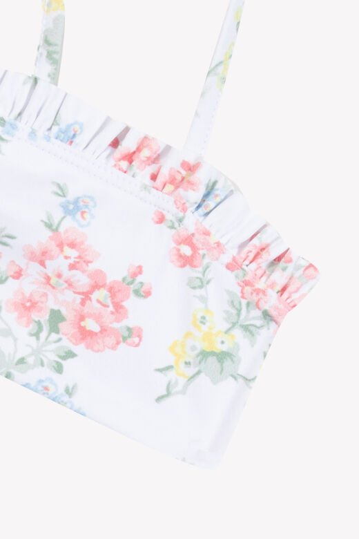 çiçek desenli Bikini Nacre - Ekru - 8Y