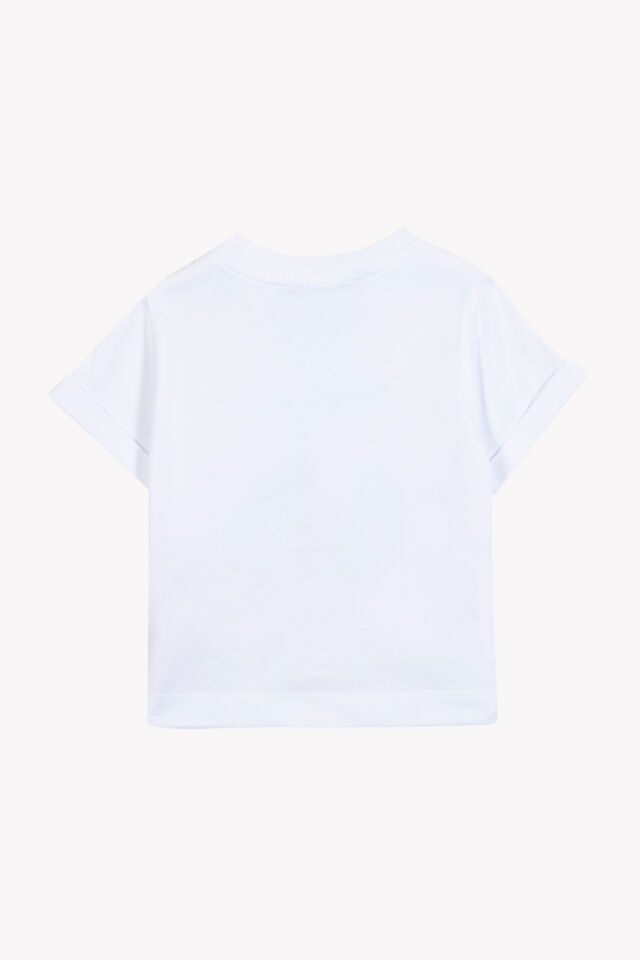 Badminton Baskılı T-Shirt Blanc - 3Y