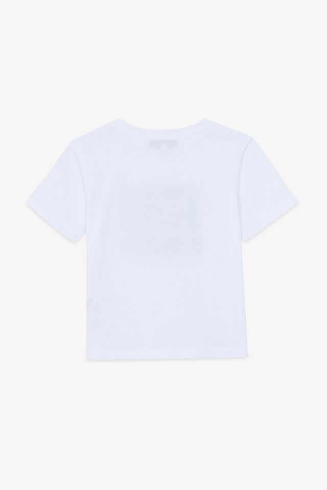 Tenis Raket Baskılı T-Shirt Blanc - 12Y