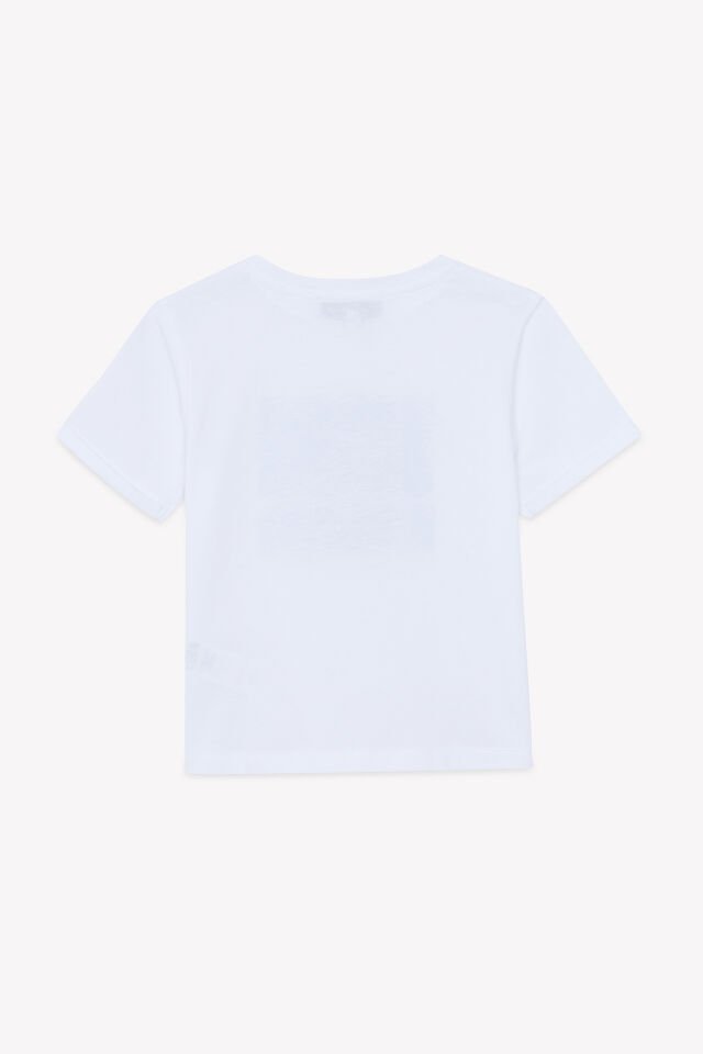 tenis raket baskılı T.Shirt Blanc - Beyaz - 6Y