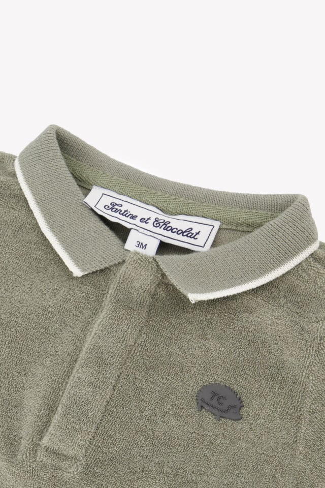 Kısa Kollu Polo T-Shirt Fougère - 3Y