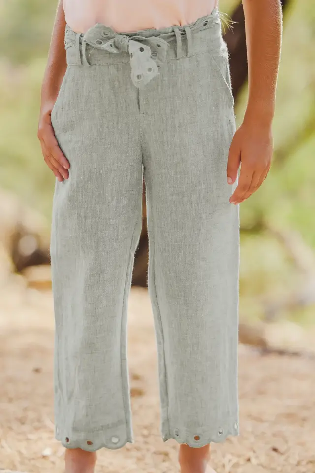 Keten Pantolon Kaki - 4Y