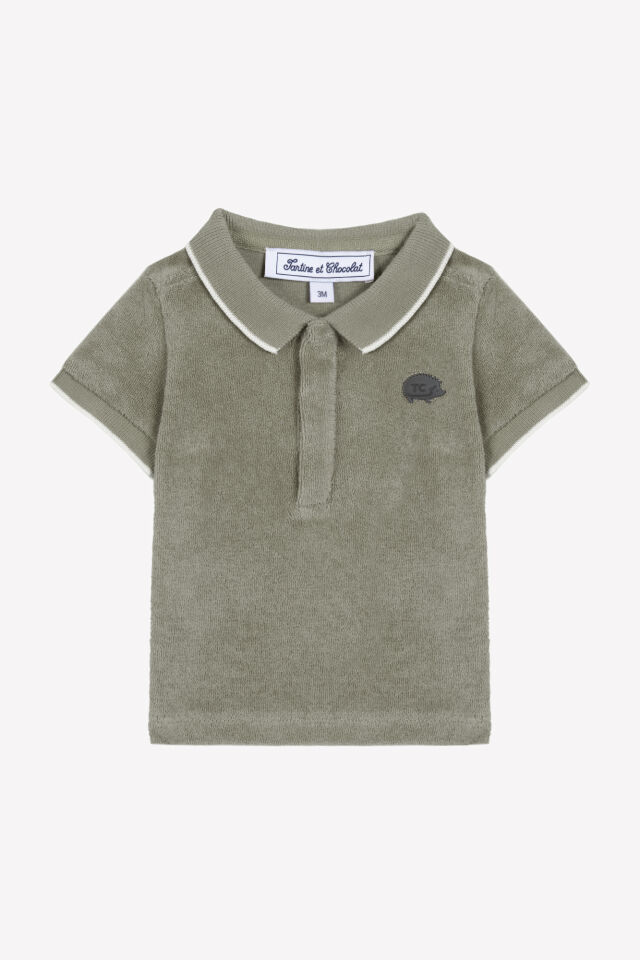 kısa kollu POLO T-SHIRT Fougère - Yeşil - 4Y