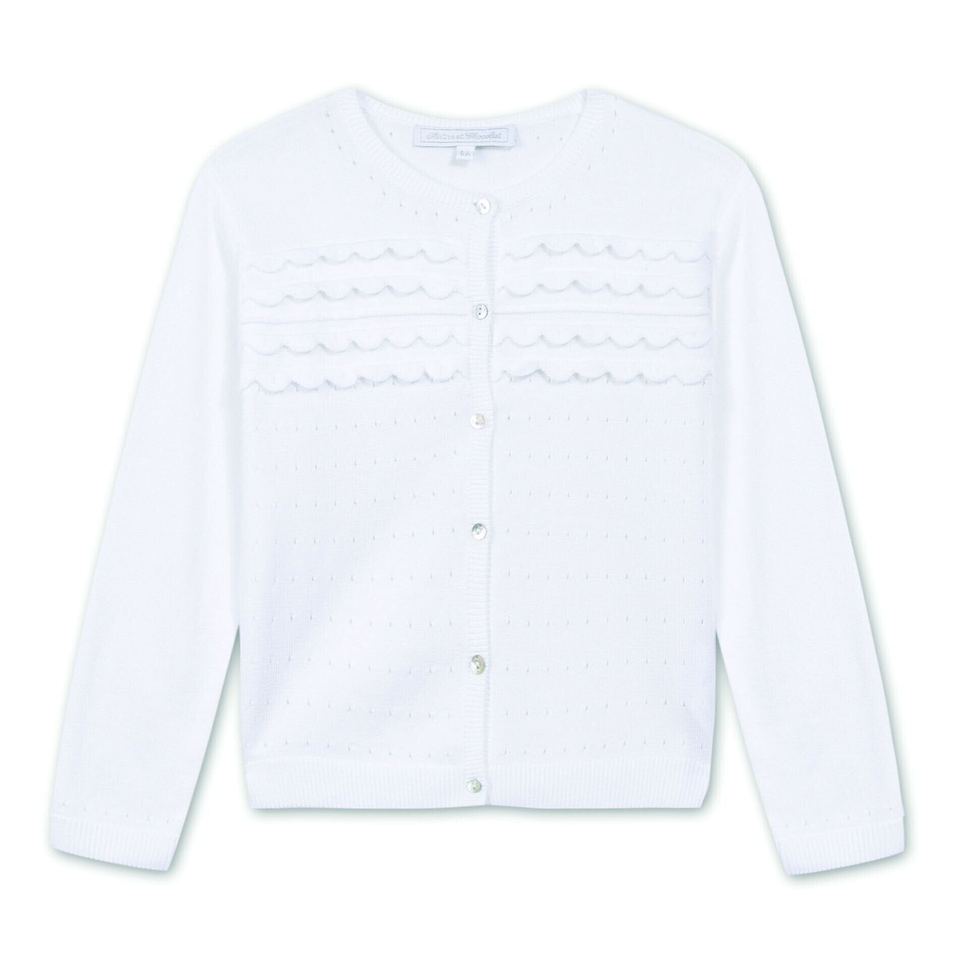 düz renk triko HIRKA Blanc - 6Y