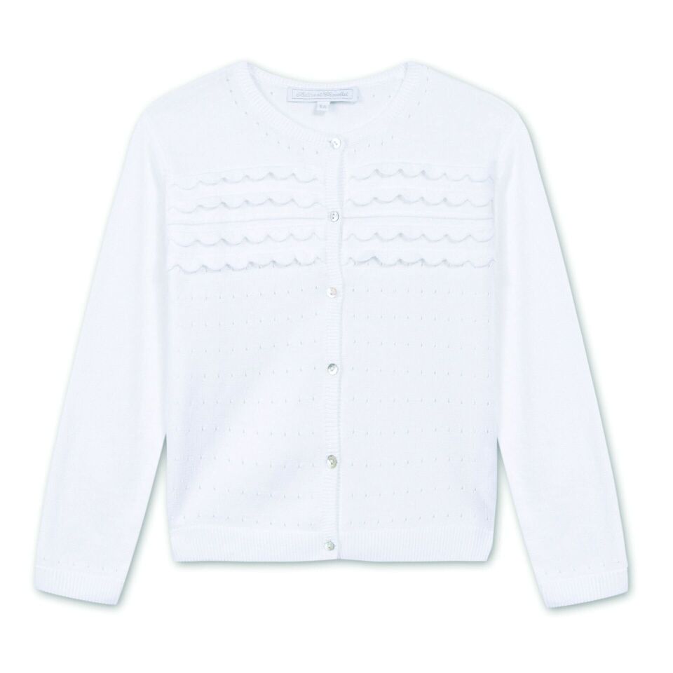 düz renk triko HIRKA Blanc - 6Y