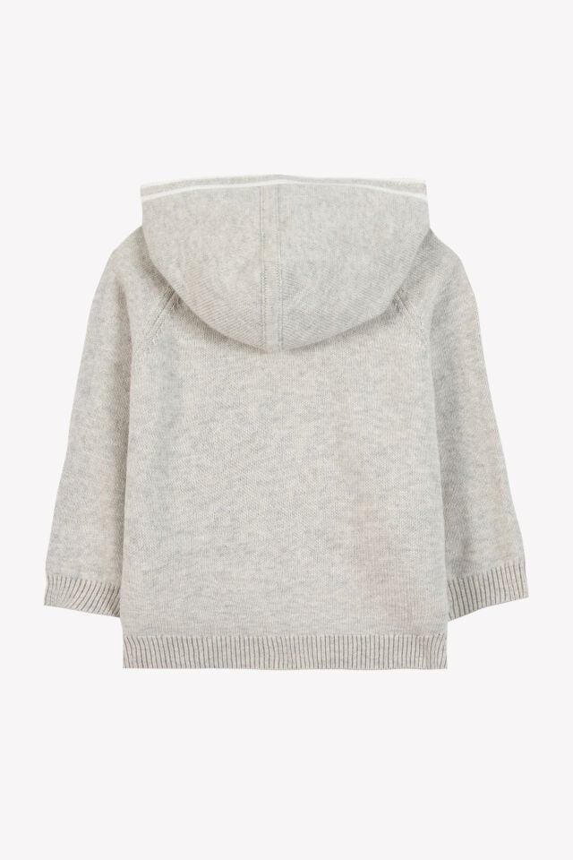 kapüşonlu fermuarlı Hırka Gris chiné clair - 1Y