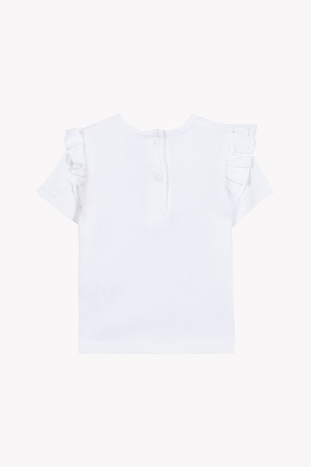 Çiçek aplikeli T-Shirt