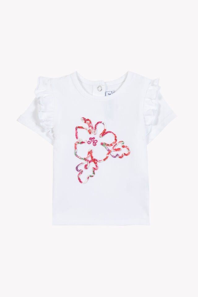 Çiçek Aplikeli T-Shirt Bougainvillier - 2Y