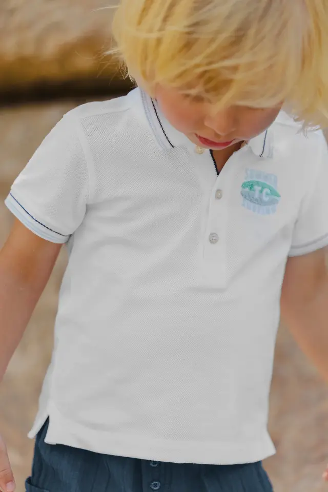 Kısa Kollu Polo T-Shirt Marine - 4Y