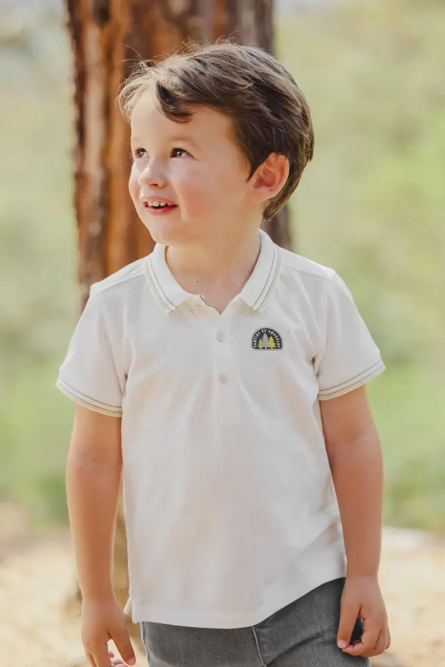 Kısa Kollu Polo T-Shirt Miel - 3Y