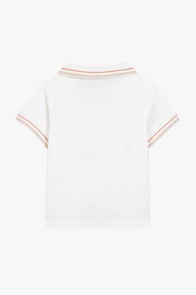 kısa kollu POLO T-SHIRT Vermillon - 4Y