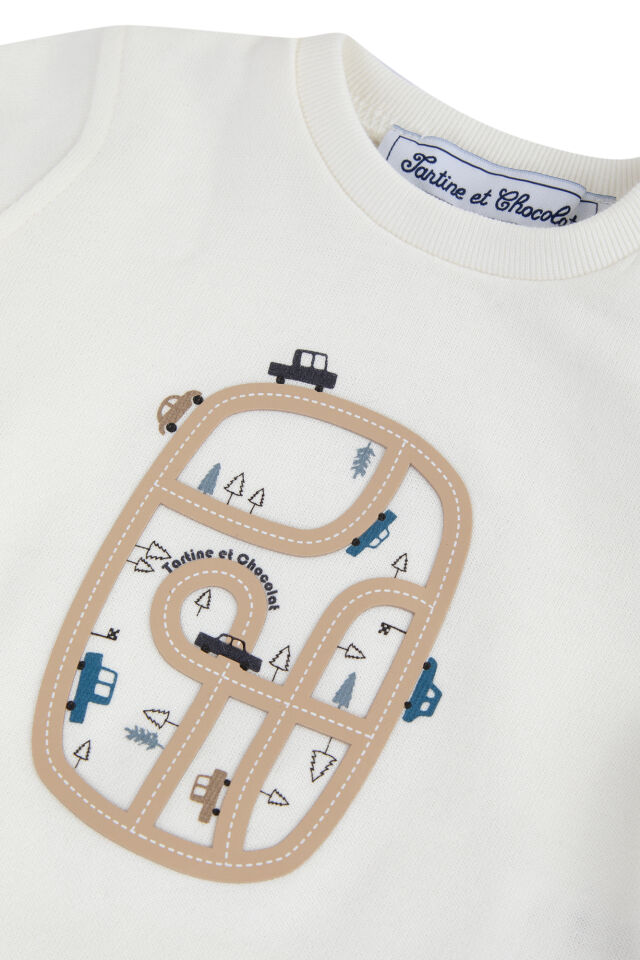 T-Shirt Arabalı Çivit Mavi - 2Y