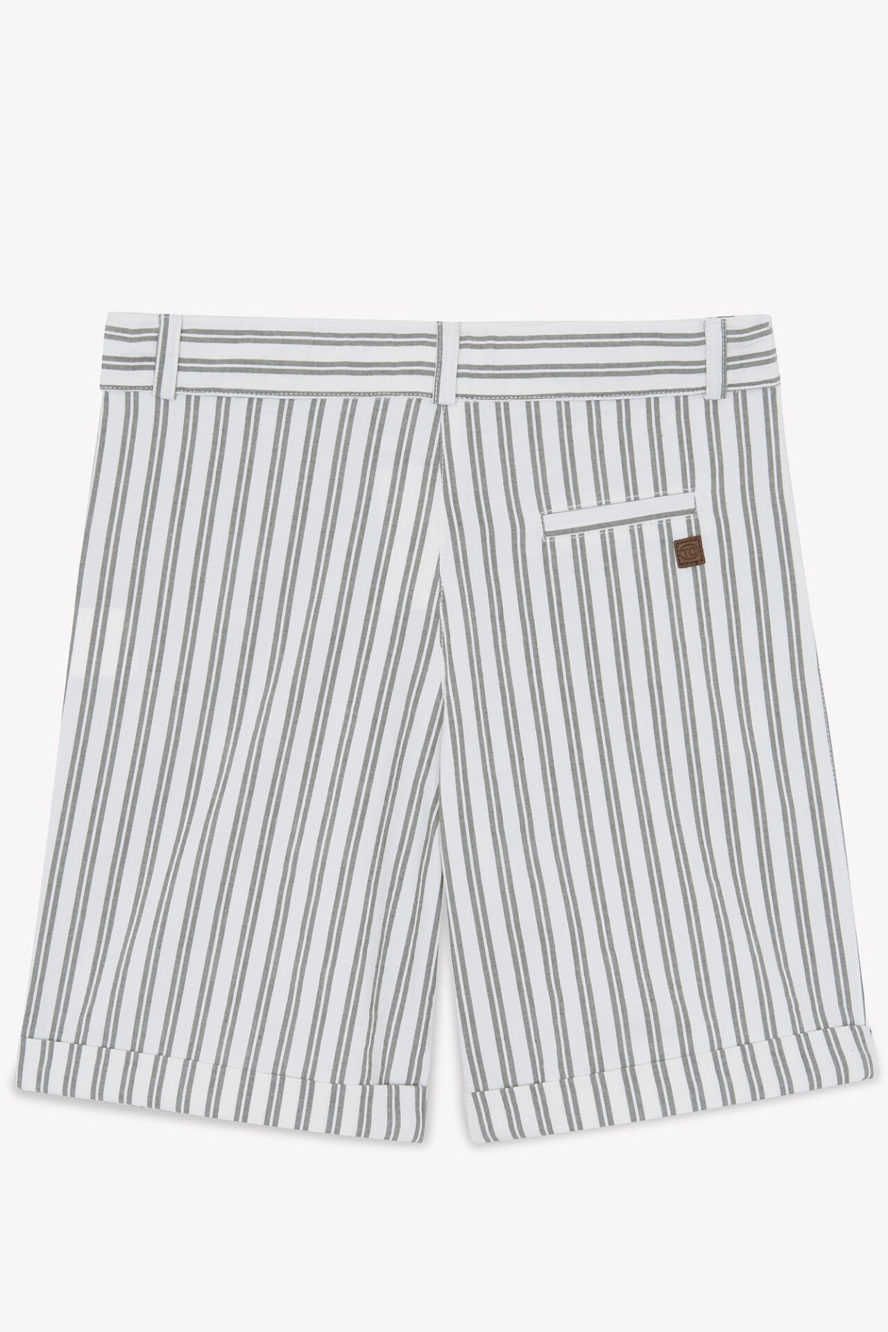 Çizgili Cotton Şort Fougère - 6Y