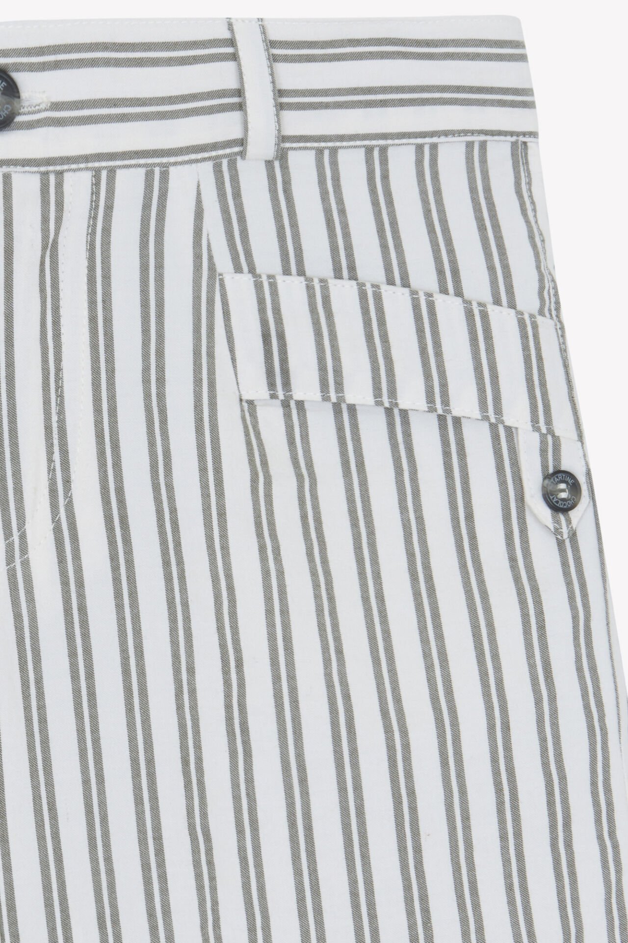 Çizgili Cotton Şort Fougère - 6Y