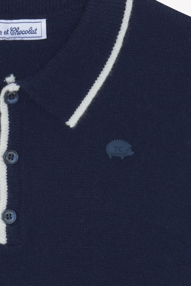 polo yaka YÜN KAZAK Lacivert - 6Y