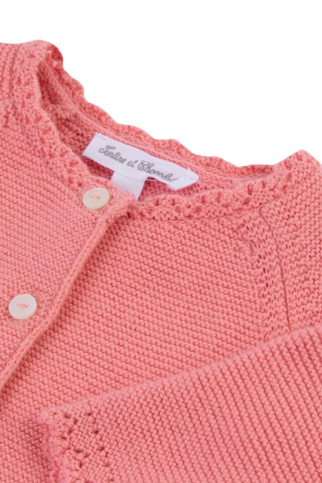 Triko Hırka Pembe - 6M