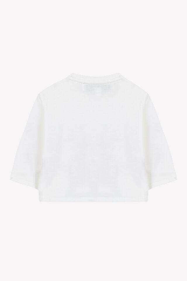 Uzun Kollu Coton T-Shirt Sarı - 2Y