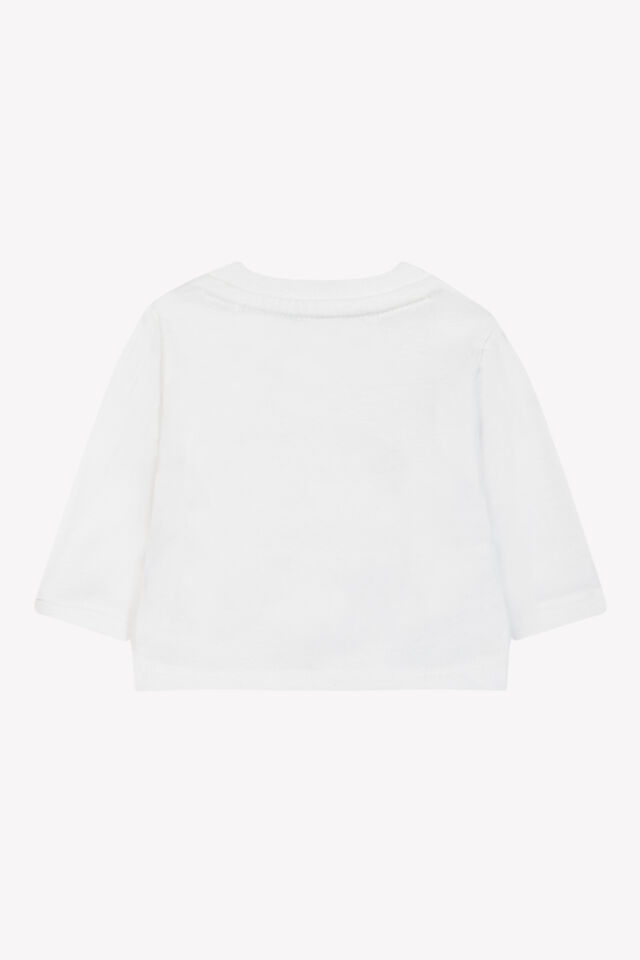 Uzun Kollu Coton T-Shirt Ekru - 18M