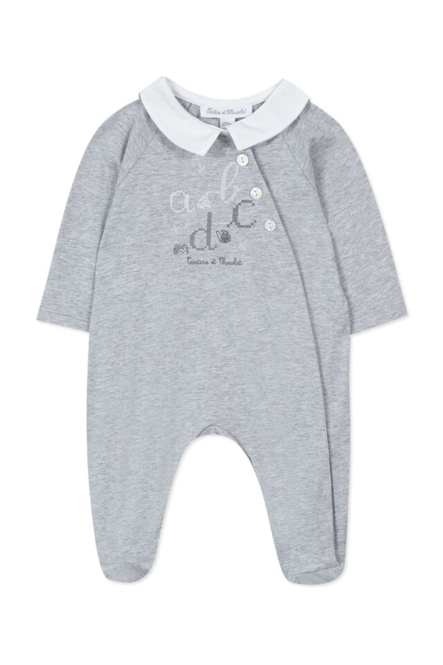 İnce koton Tulum Gris clair rayé - Gris Clair - Açık gri - 9M