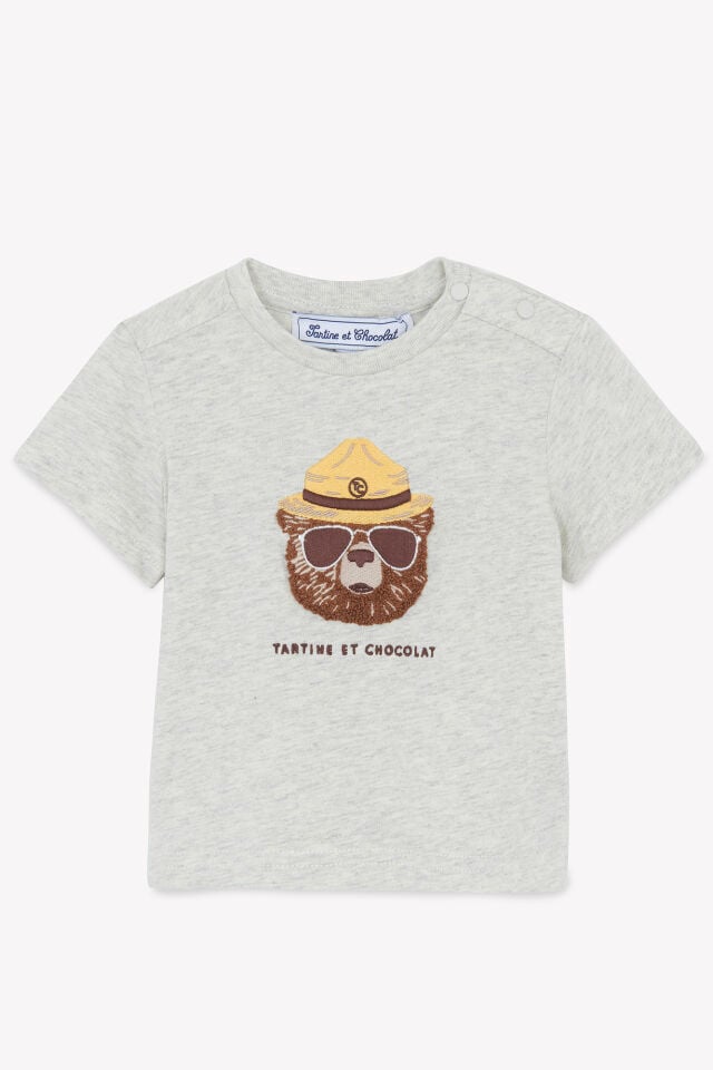 monkey  logolu T-Shirt Fougère - 18M