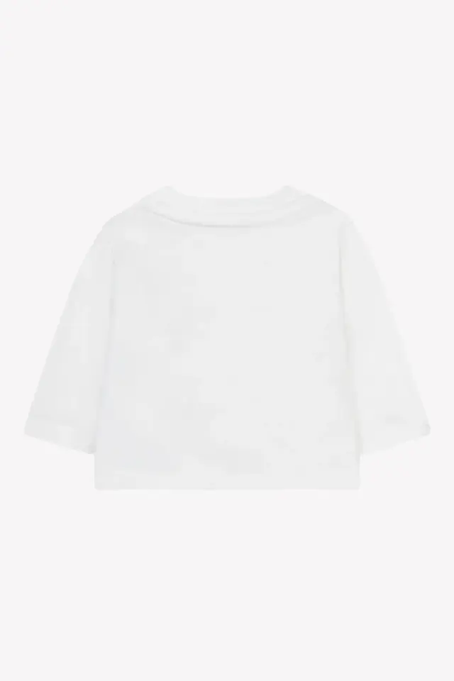 Uzun Kollu Coton T-Shirt Sarı - 2Y