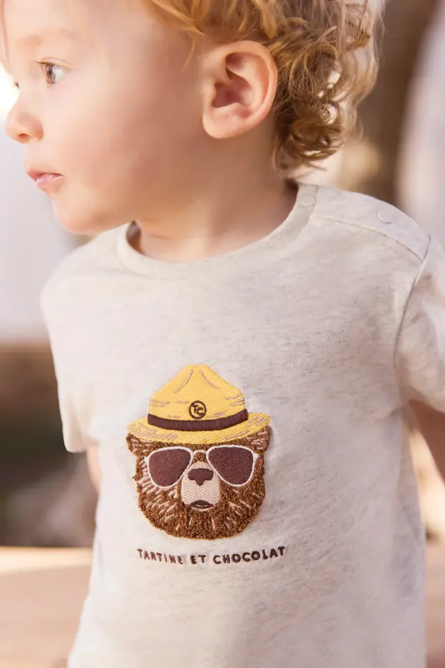 Monkey Logolu T-Shirt Fougère - 2Y