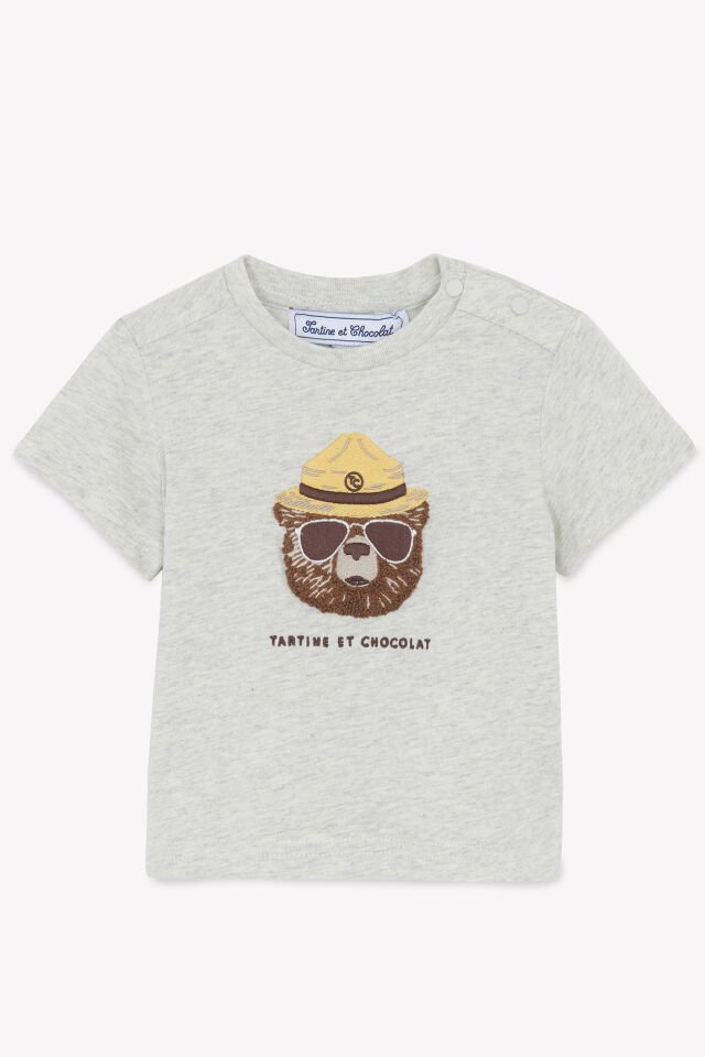 monkey  logolu T-Shirt Fougère - 3Y
