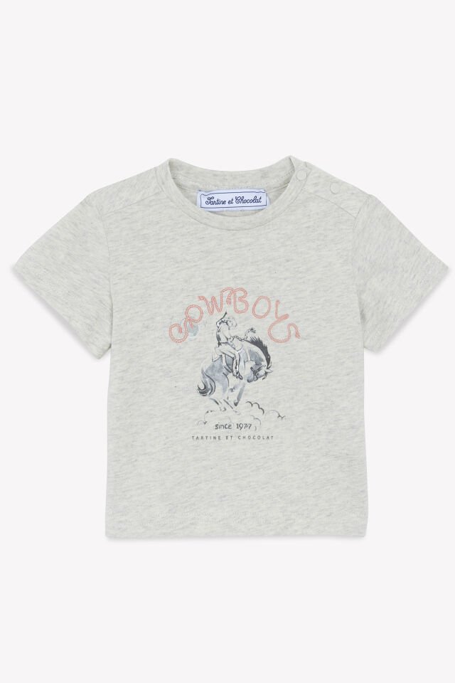 cowboy T-Shirt Gris chiné clair - Açık gri melanj - 2Y