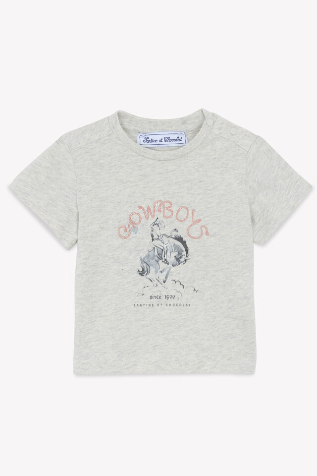 cowboy T-Shirt Gris chiné clair - 3Y