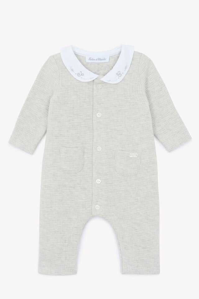 uzun kollu COMBILONGUE Gris chiné clair - 1M