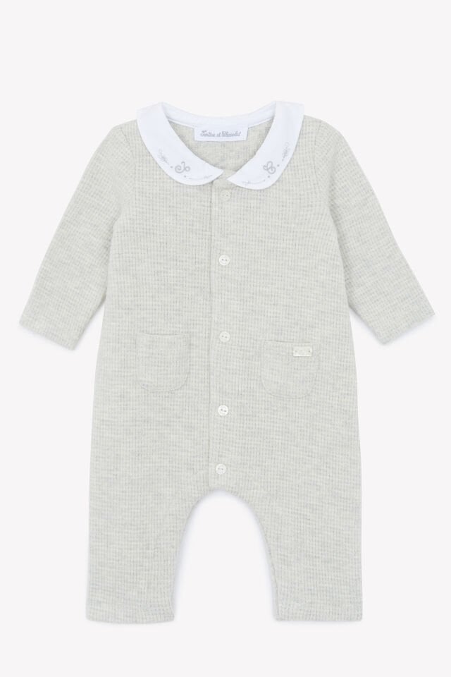 Uzun Kollu Combilongue Gris chiné clair - 6M