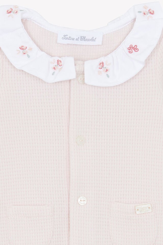 uzun kollu COMBILONGUE Rose pâle - Soft pembe - 3M